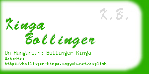 kinga bollinger business card